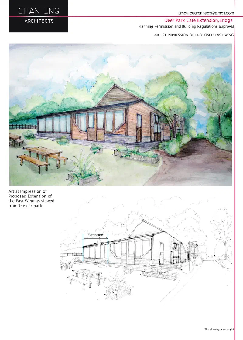 Artist's impression of the proposed east wing.