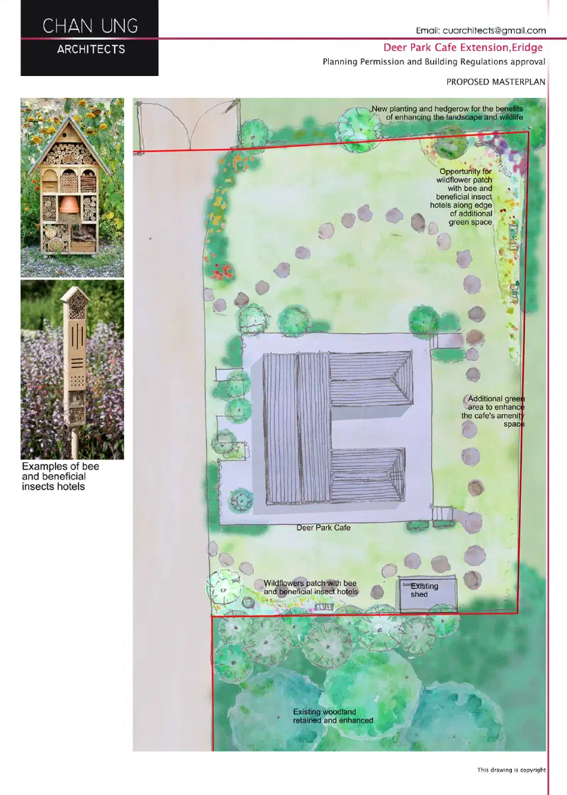 Proposed masterplan and landscaping.