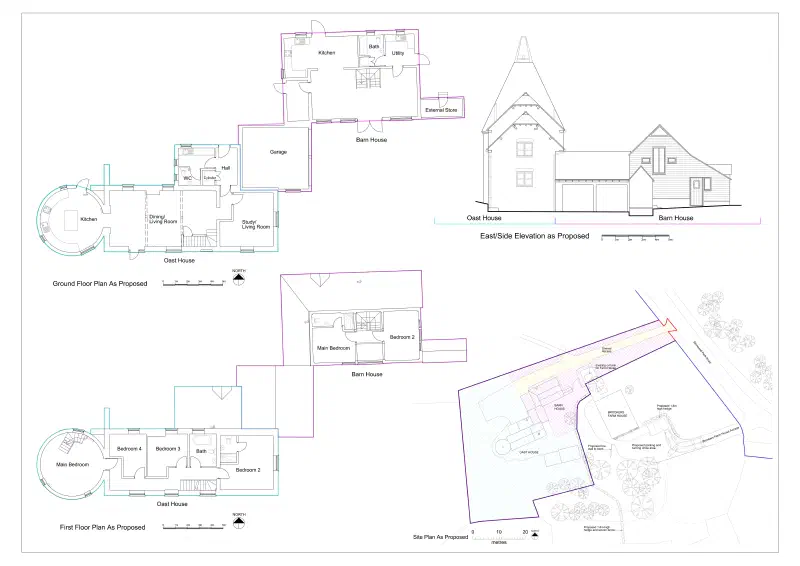 Proposed ground and first floor plans.