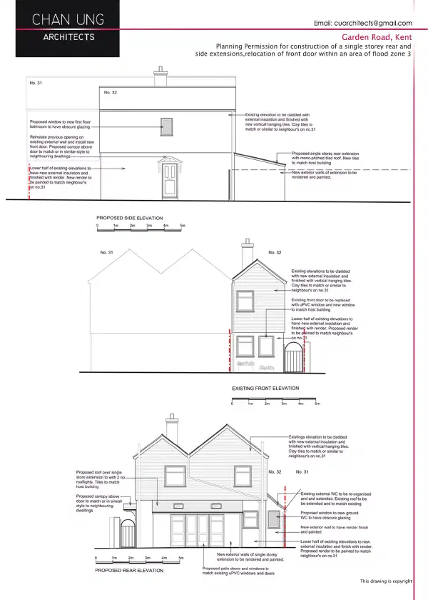 Proposed elevations