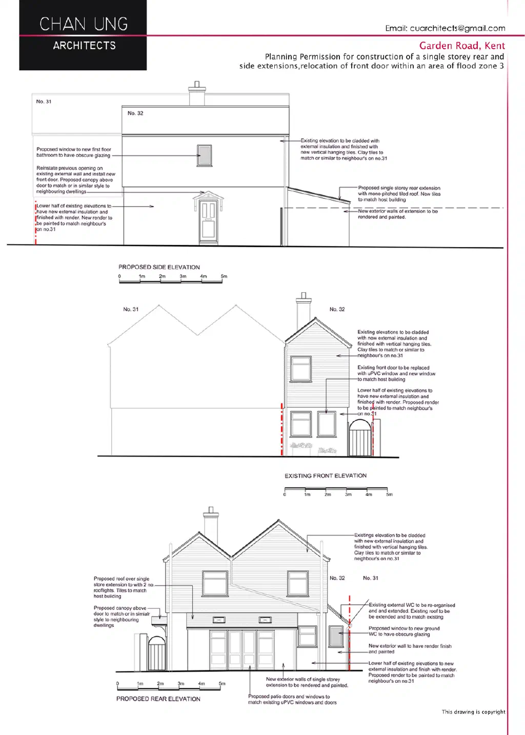 Proposed elevations