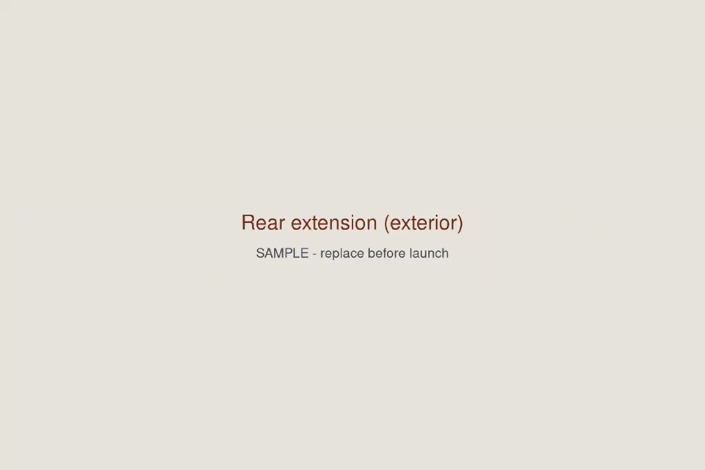 Placeholder image for a single-storey rear extension