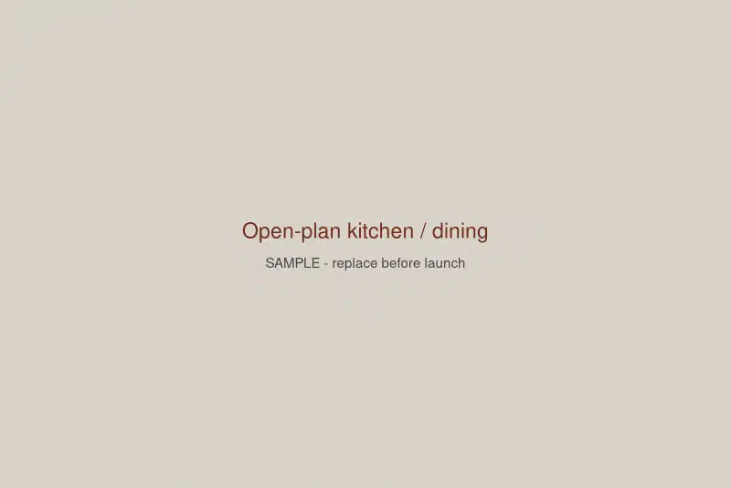 Placeholder image of an open-plan kitchen and dining space