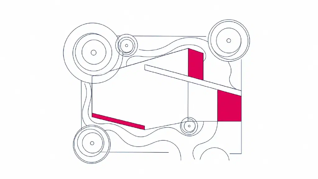 Line illustration of a garden site plan seen from above